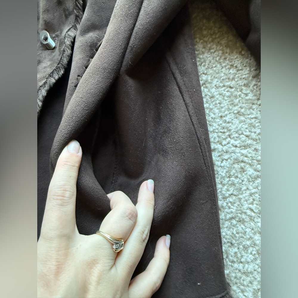Vintage Chocolate Brown Furrry Coat - Picture 4 of 4